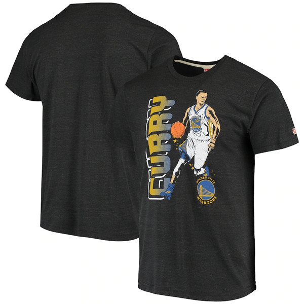 Men's Golden State Warriors Stephen Curry Grey Homage Tri-Blend Shooting Stars T-Shirt Men's Golden State Warriors Stephen Curry Grey Homage Tri-Blend Shooting Stars T-Shirt