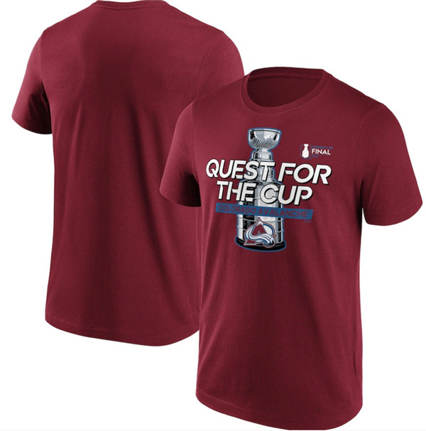 Men's Colorado Avalanche Burgundy 2022 Stanley Cup Champions Jersey T-Shirt Men's Colorado Avalanche Burgundy 2022 Stanley Cup Champions Jersey T-Shirt