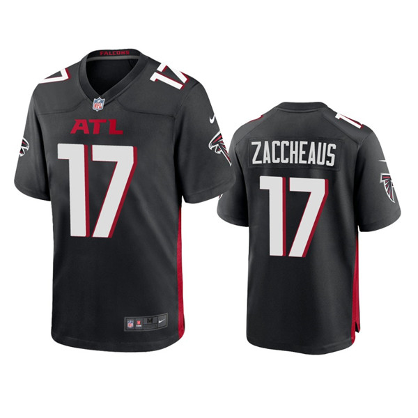 Men's Atlanta Falcons #17 Olamide Zaccheaus Black Stitched Football Game Jersey Men's Atlanta Falcons #17 Olamide Zaccheaus Black Stitched Football Game Jersey