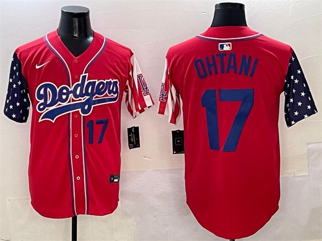 Men's Los Angeles Dodgers #17 Shohei Ohtani Red Limited Stitched Baseball Jersey Men's Los Angeles Dodgers #17 Shohei Ohtani Red Limited Stitched Baseball Jersey