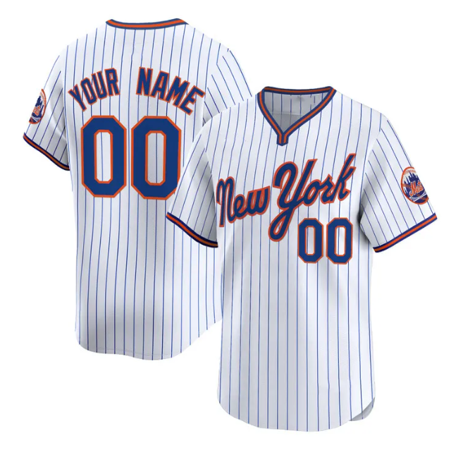 Men's New York Mets Custom White 2024 City Connect Stitched Baseball Jersey