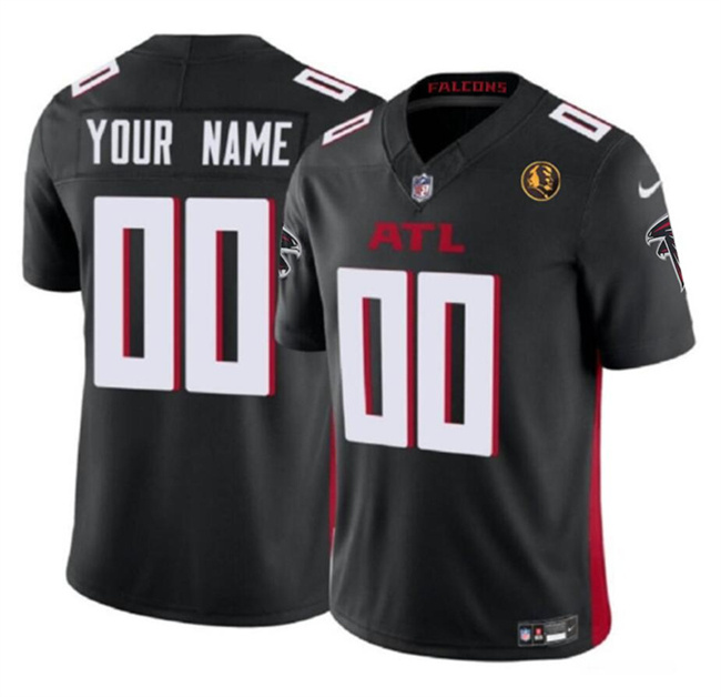 Men's Atlanta Falcons Active Player Custom Black 2023 F.U.S.E with John Madden Patch Vapor Limited Stitched Football Jersey Men's Atlanta Falcons Active Player Custom Black 2023 F.U.S.E with John Madden Patch Vapor Limited Stitched Football Jersey