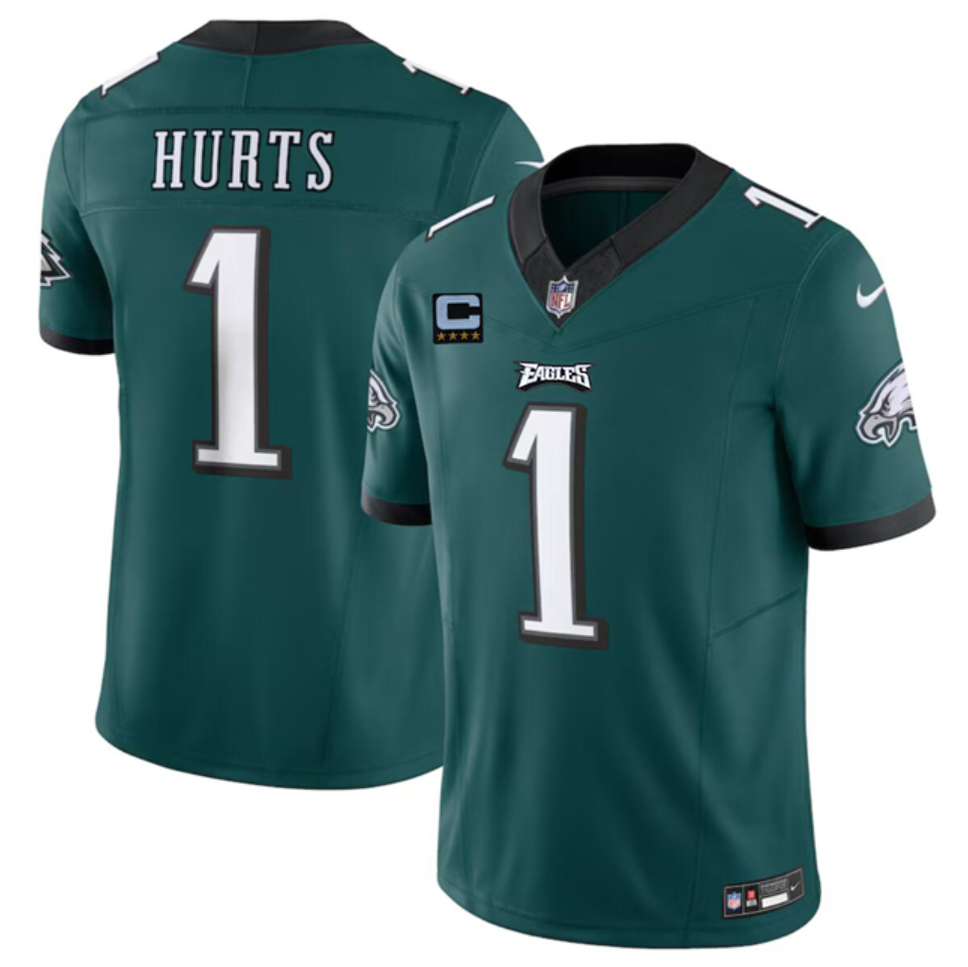 Men's Philadelphia Eagles #1 Jalen Hurts Green F.U.S.E With 4-Star C Patch Vapor Untouchable Limited Stitched Football Jersey Men's Philadelphia Eagles #1 Jalen Hurts Green F.U.S.E With 4-Star C Patch Vapor Untouchable Limited Stitched Football Jersey