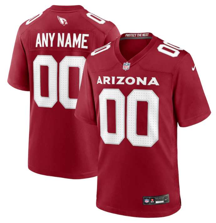 Men's Arizona Cardinals ACTIVE PLAYER Custom Red Stitched Game Football Jersey Men's Arizona Cardinals ACTIVE PLAYER Custom Red Stitched Game Football Jersey