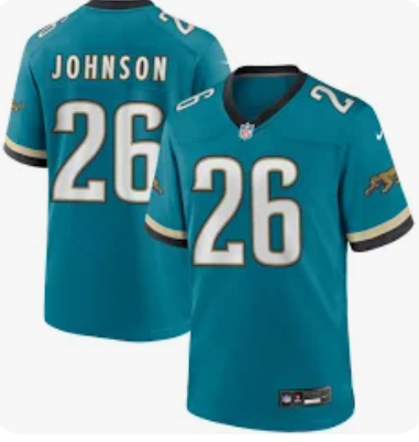 Men's acksonville Jaguars #26 Antonio Johnson Teal 2024 Prowler Throwback Vapor Limited Stitched Football Jersey Men's acksonville Jaguars #26 Antonio Johnson Teal 2024 Prowler Throwback Vapor Limited Stitched Football Jersey