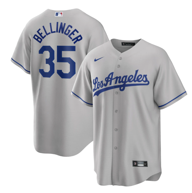 Men's Los Angeles Dodgers #35 Cody Bellinger Grey Cool Base Stitched Jersey Men's Los Angeles Dodgers #35 Cody Bellinger Grey Cool Base Stitched Jersey