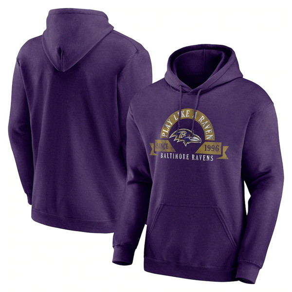 Men's Baltimore Ravens Purple Pullover Hoodie Men's Baltimore Ravens Purple Pullover Hoodie