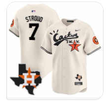 Men's Houston Astros #7 C.J. Stroud Cream Cactus Jack Vapor Premier Limited Stitched Baseball Jersey