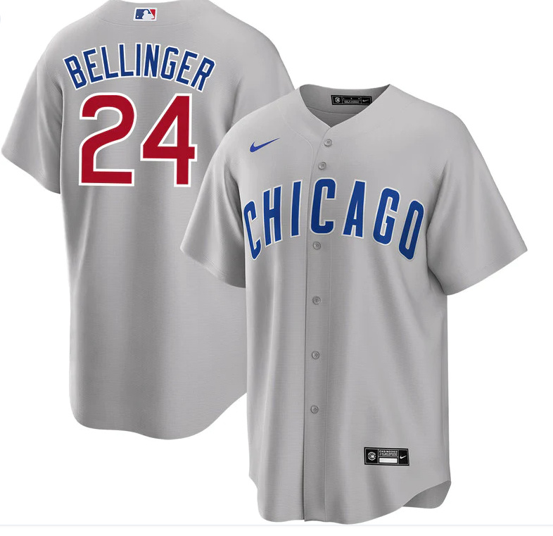Men's Chicago Cubs #24 Cody Bellinger Grey Cool Base Stitched Jersey Men's Chicago Cubs #24 Cody Bellinger Grey Cool Base Stitched Jersey