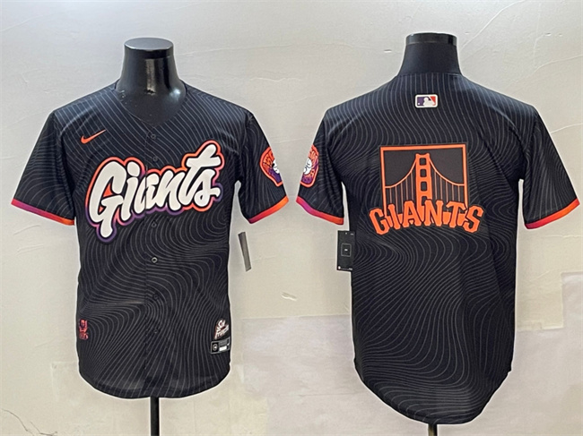 Men's San Francisco Giants Team Big Logo Anthracite 2025 City Connect Limited Stitched Baseball Jersey 001 Men's San Francisco Giants Team Big Logo Anthracite 2025 City Connect Limited Stitched Baseball Jersey 001