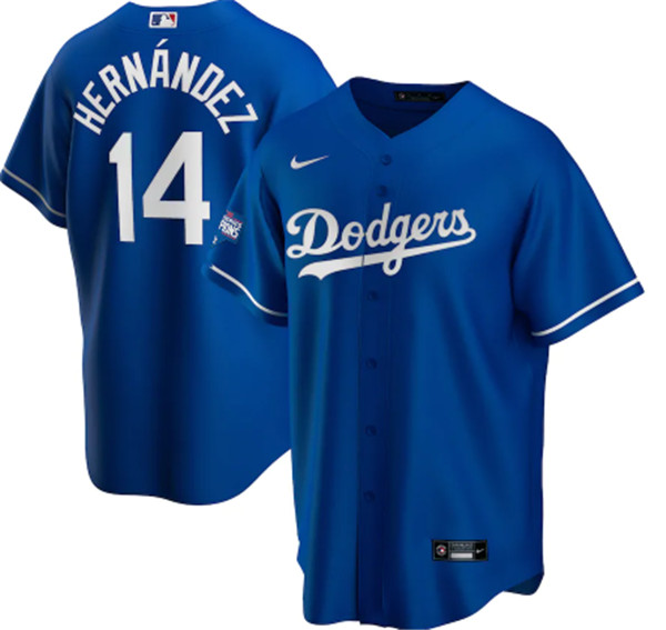 Men's Los Angeles Dodgers #14 Kiké Hernández Royal bule 2020 World Series Champions Home Patch Cool Base Stitched MLB Jersey Men's Los Angeles Dodgers #14 Kiké Hernández Royal bule 2020 World Series Champions Home Patch Cool Base Stitched MLB Jersey