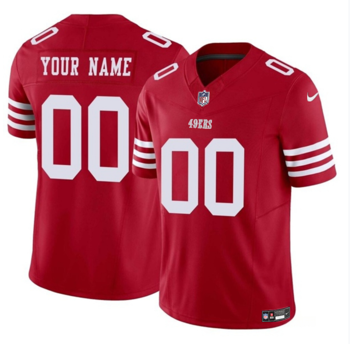Men's San Francisco 49ers Active Player Custom Scarlet 2023 F.U.S.E. Vapor Untouchable Limited Stitched Football Jersey Men's San Francisco 49ers Active Player Custom Scarlet 2023 F.U.S.E. Vapor Untouchable Limited Stitched Football Jersey