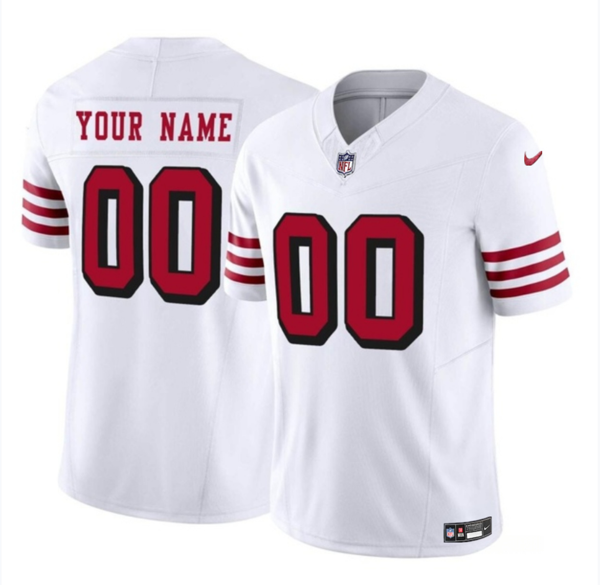 Men's San Francisco 49ers Active Player Custom White 2023 F.U.S.E. Vapor Untouchable Alternate Limited Stitched Football Jersey Men's San Francisco 49ers Active Player Custom White 2023 F.U.S.E. Vapor Untouchable Alternate Limited Stitched Football Jersey