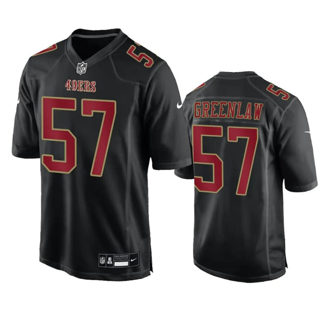 Men's San Francisco 49ers #57 Dre Greenlaw Black Fashion Vapor Untouchable Limited Stitched Football Jersey Men's San Francisco 49ers #57 Dre Greenlaw Black Fashion Vapor Untouchable Limited Stitched Football Jersey