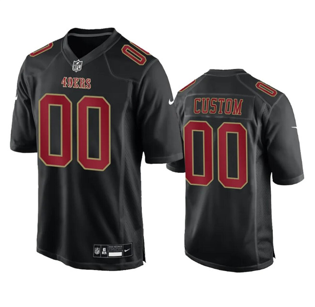 Men's San Francisco 49ers Active Player Custom Black Fashion Vapor Untouchable Limited Stitched Football Jersey Men's San Francisco 49ers Active Player Custom Black Fashion Vapor Untouchable Limited Stitched Football Jersey
