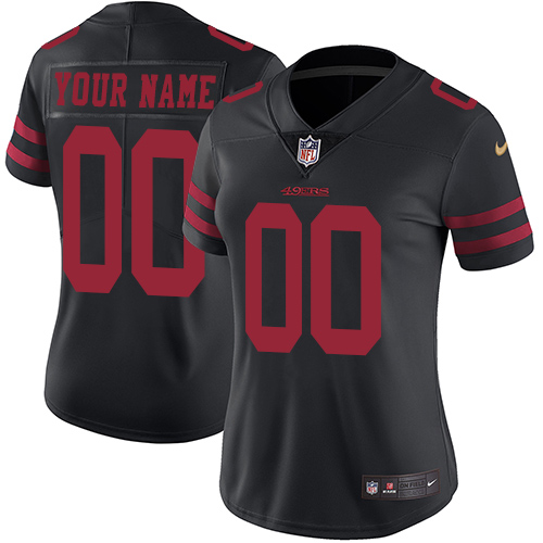 Women's San Francisco 49ers ACTIVE PLAYER Custom Black Vapor Untouchable Stitched Jersey(Run Small) Women's San Francisco 49ers ACTIVE PLAYER Custom Black Vapor Untouchable Stitched Jersey(Run Small)