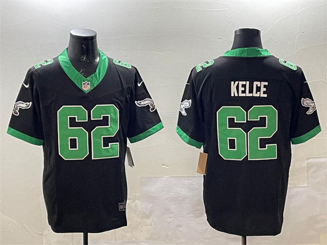 Men's Philadelphia Eagles #62 Jason Kelce Black F.U.S.E. Vapor Untouchable Limited Stitched Football Jersey Men's Philadelphia Eagles #62 Jason Kelce Black F.U.S.E. Vapor Untouchable Limited Stitched Football Jersey