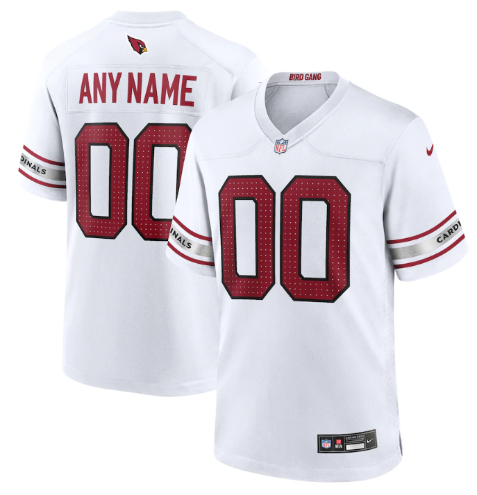 Men's Arizona Cardinals ACTIVE PLAYER Custom White Stitched Game Football Jersey Men's Arizona Cardinals ACTIVE PLAYER Custom White Stitched Game Football Jersey