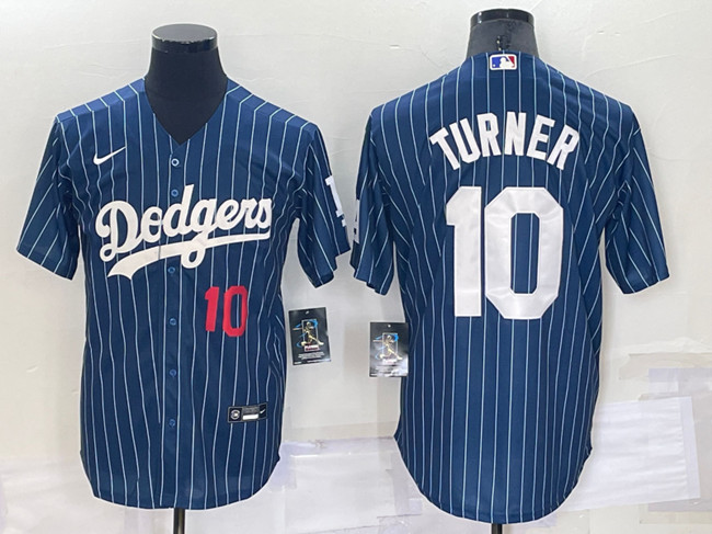 Men's Los Angeles Dodgers ACTIVE PLAYER Custom Navy Pinstripe Cool Base Stitched Baseball Jersey Men's Los Angeles Dodgers ACTIVE PLAYER Custom Navy Pinstripe Cool Base Stitched Baseball Jersey