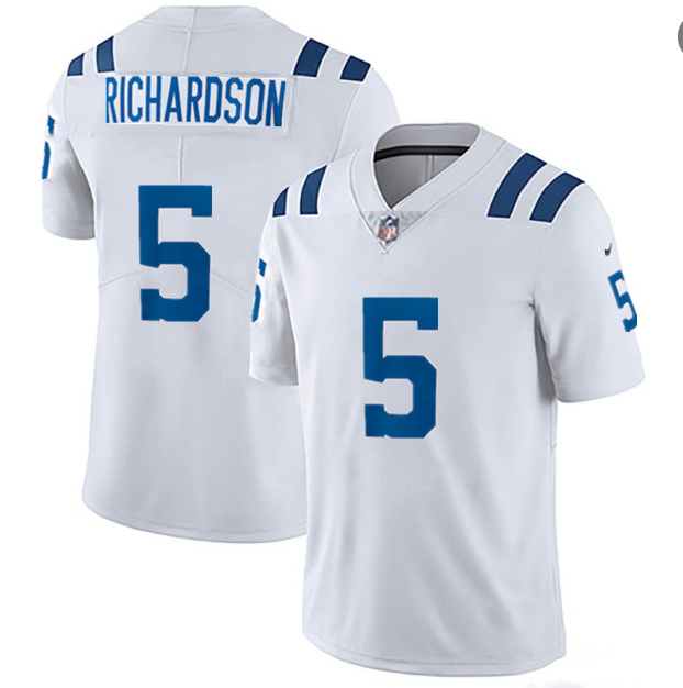 Men's Indianapolis Colts #5 Anthony Richardson White 2023 Draft Vapor Untouchable Stitched Football Jersey Men's Indianapolis Colts #5 Anthony Richardson White 2023 Draft Vapor Untouchable Stitched Football Jersey