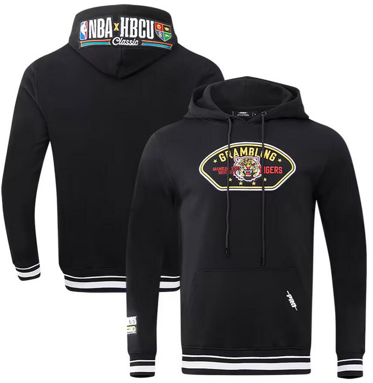 Men's Unisex Grambling Tigers Pro Standard Black 2023 NBA All-Star Game x HBCU Classic Chenille Pullover Hoodie Men's Unisex Grambling Tigers Pro Standard Black 2023 NBA All-Star Game x HBCU Classic Chenille Pullover Hoodie