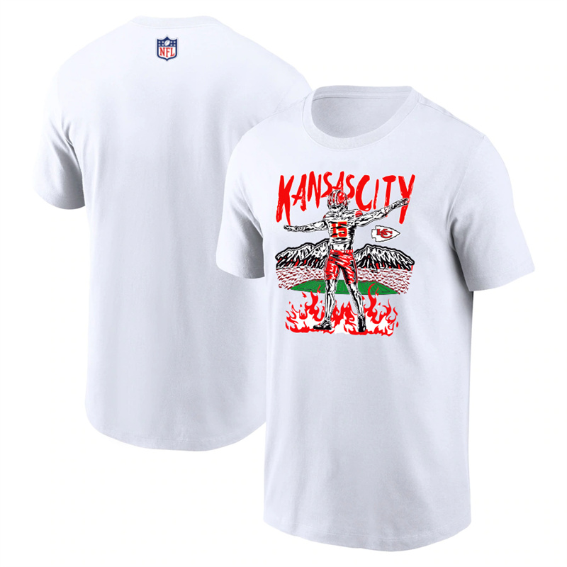 Men's Kansas City Chiefs White T-Shirt Men's Kansas City Chiefs White T-Shirt