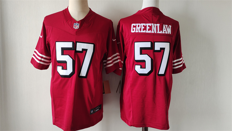 Men's San Francisco 49ers #57 Dre Greenlaw Red Alternate 2024 F.U.S.E. Vapor Untouchable Limited Stitched Football Jersey Men's San Francisco 49ers #57 Dre Greenlaw Red Alternate 2024 F.U.S.E. Vapor Untouchable Limited Stitched Football Jersey