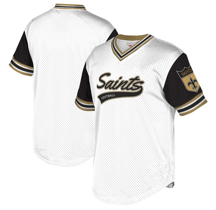 Men's New Orleans Saints Black Mitchell & Ness T-Shirt Men's New Orleans Saints Black Mitchell & Ness T-Shirt