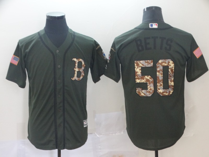 Men's Boston Red Sox #50 Mookie Betts Green Cool Base Stitched MLB Jersey Men's Boston Red Sox #50 Mookie Betts Green Cool Base Stitched MLB Jersey