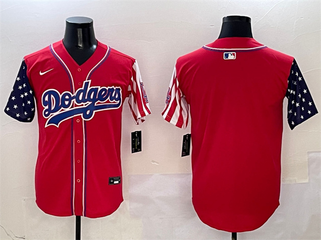 Men's Los Angeles Dodgers Blank Red Limited Stitched Baseball Jersey Men's Los Angeles Dodgers Blank Red Limited Stitched Baseball Jersey
