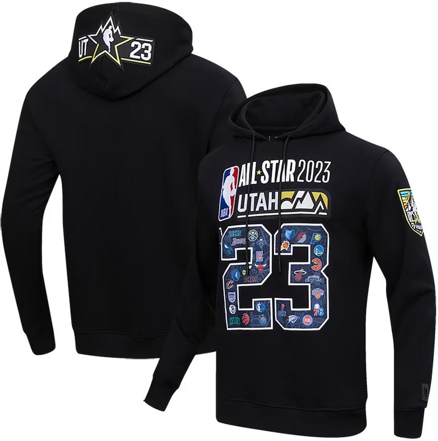 Men's Unisex Pro Standard Black 2023 NBA All-Star Game Chenille Fleece Pullover Hoodie Men's Unisex Pro Standard Black 2023 NBA All-Star Game Chenille Fleece Pullover Hoodie