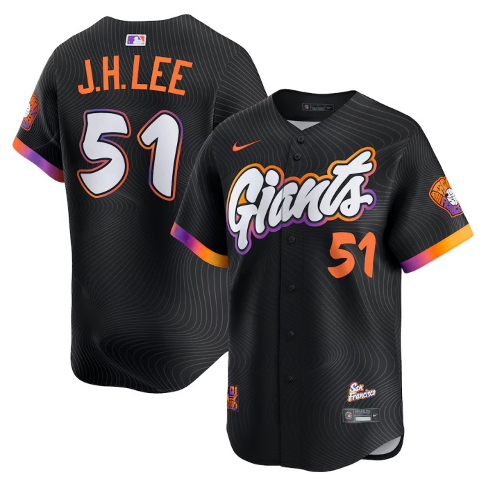 Men's San Francisco Giants #51 Jung Hoo Lee Willy Adames Anthracite 2025 City Connect Limited Stitched Baseball Jersey Men's San Francisco Giants #51 Jung Hoo Lee Willy Adames Anthracite 2025 City Connect Limited Stitched Baseball Jersey