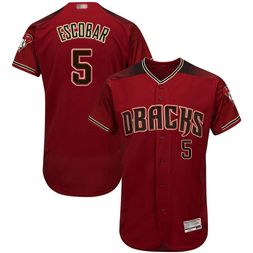 Diamondbacks #5 Eduardo Escobar Sedona Red Flexbase Authentic Collection Stitched MLB Jersey Diamondbacks #5 Eduardo Escobar Sedona Red Flexbase Authentic Collection Stitched MLB Jersey