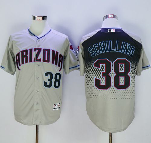 Diamondbacks #38 Curt Schilling Gray/Capri New Cool Base Stitched MLB Jersey Diamondbacks #38 Curt Schilling Gray/Capri New Cool Base Stitched MLB Jersey