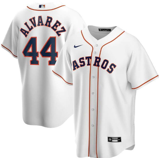Men's Houston Astros #44 Yordan Alvarez White MLB Cool Base Stitched Jersey Men's Houston Astros #44 Yordan Alvarez White MLB Cool Base Stitched Jersey