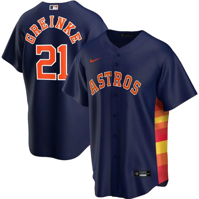 Men's Houston Astros #21 Zack Greinke Navy MLB Cool Base Stitched Jersey Men's Houston Astros #21 Zack Greinke Navy MLB Cool Base Stitched Jersey