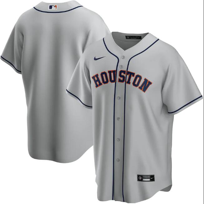 Men's Houston Astros Blank Grey MLB Cool Base Stitched Jersey Men's Houston Astros Blank Grey MLB Cool Base Stitched Jersey