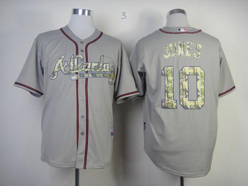 Braves #10 Chipper Jones Grey USMC Cool Base Stitched MLB Jersey Braves #10 Chipper Jones Grey USMC Cool Base Stitched MLB Jersey