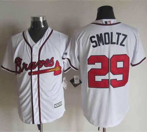 Braves #29 John Smoltz White New Cool Base Stitched MLB Jersey Braves #29 John Smoltz White New Cool Base Stitched MLB Jersey