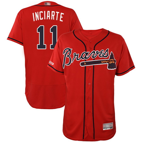 Braves #11 Ender Inciarte Red Flexbase Authentic Collection Stitched MLB Jersey Braves #11 Ender Inciarte Red Flexbase Authentic Collection Stitched MLB Jersey