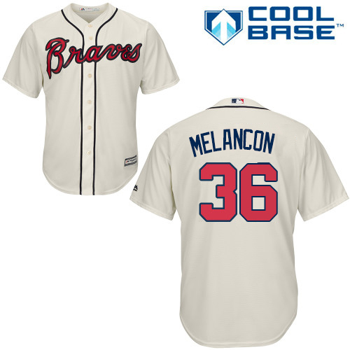 Braves #36 Mark Melancon Cream New Cool Base Stitched MLB Jersey Braves #36 Mark Melancon Cream New Cool Base Stitched MLB Jersey