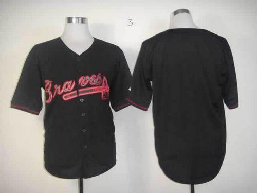 Braves Blank Black Fashion Stitched MLB Jersey Braves Blank Black Fashion Stitched MLB Jersey