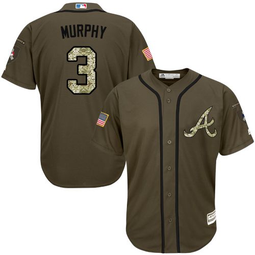 Braves #3 Dale Murphy Green Salute to Service Stitched MLB Jersey Braves #3 Dale Murphy Green Salute to Service Stitched MLB Jersey