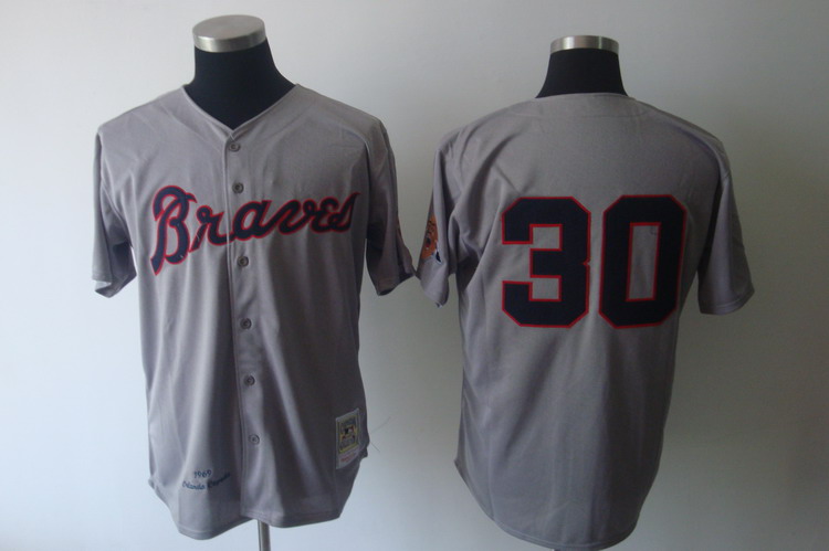 Mitchell And Ness 1969 Braves #30 Orlando Cepeda Grey Stitched MLB Jersey Mitchell And Ness 1969 Braves #30 Orlando Cepeda Grey Stitched MLB Jersey