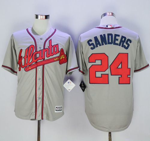 Braves #24 Deion Sanders Grey New Cool Base Stitched MLB Jersey Braves #24 Deion Sanders Grey New Cool Base Stitched MLB Jersey