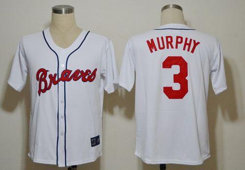 Mitchell And Ness Braves #3 Dale Murphy White Stitched Throwback MLB Jersey Mitchell And Ness Braves #3 Dale Murphy White Stitched Throwback MLB Jersey