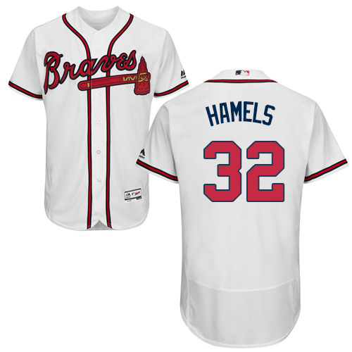 Braves #32 Cole Hamels White Flexbase Authentic Collection Stitched MLB Jersey Braves #32 Cole Hamels White Flexbase Authentic Collection Stitched MLB Jersey