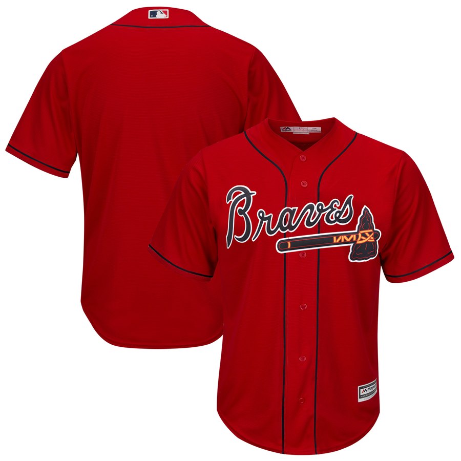 Atlanta Braves Majestic 2019 Alternate Official Cool Base Team Jersey Scarlet Atlanta Braves Majestic 2019 Alternate Official Cool Base Team Jersey Scarlet