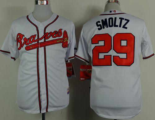 Braves #29 John Smoltz White Cool Base Stitched MLB Jersey Braves #29 John Smoltz White Cool Base Stitched MLB Jersey
