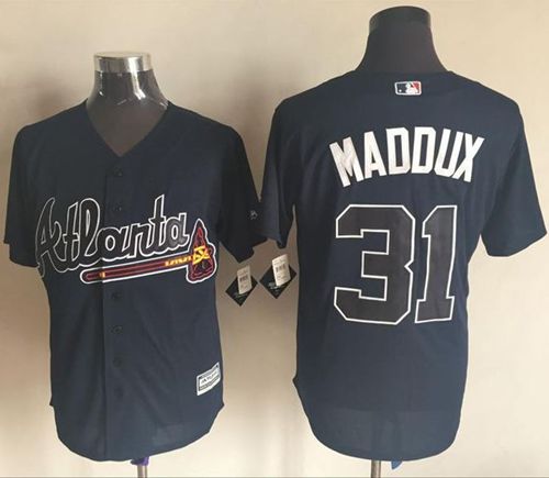 Braves #31 Greg Maddux Blue New Cool Base Stitched MLB Jersey Braves #31 Greg Maddux Blue New Cool Base Stitched MLB Jersey